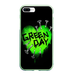 Чехол для iPhone 7Plus/8 Plus матовый Green day heart nails