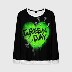 Мужской свитшот 3D Green day heart nails