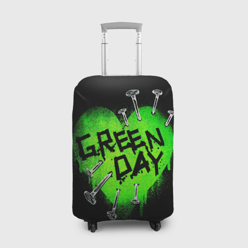 Чехол для чемодана 3D Green day heart nails, цвет 3D печать