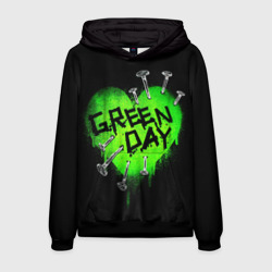 Мужская толстовка 3D Green day heart nails