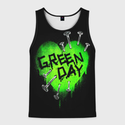 Мужская майка 3D Green day heart nails