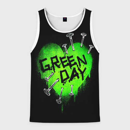 Мужская майка 3D Green day heart nails, цвет 3D печать