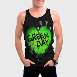 Мужская майка 3D Green day heart nails - фото 2