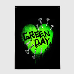 Постер Green day heart nails