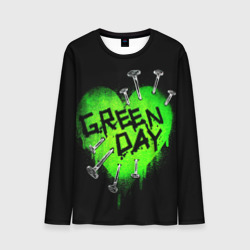 Мужской лонгслив 3D Green day heart nails