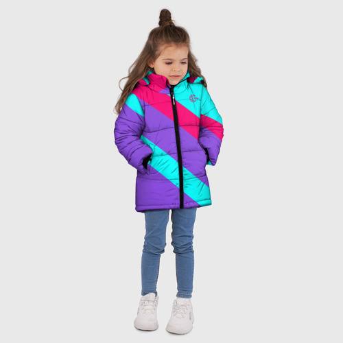 Зимняя куртка для девочек 3D Аля восьмидесятые firm, цвет светло-серый - фото 5