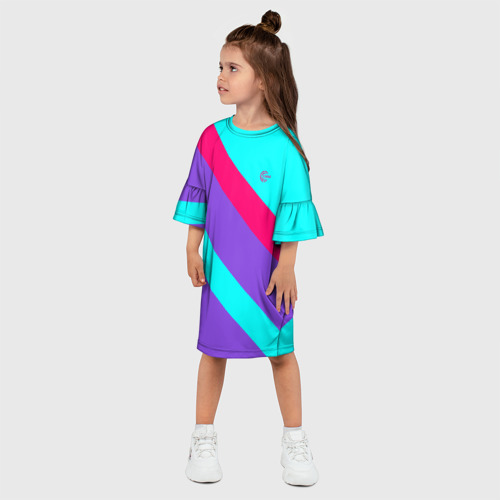 Детское платье 3D Аля восьмидесятые firm, цвет 3D печать - фото 3