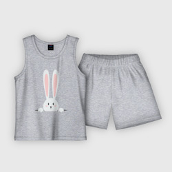 Детская пижама с шортами хлопок Скандинавский заяц