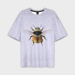 Мужская футболка oversize 3D Bombus glacialis - тип 2