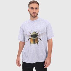 Мужская футболка oversize 3D Bombus glacialis - тип 2 - фото 2