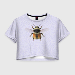 Женская футболка Crop-top 3D Bombus glacialis - тип 2