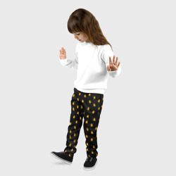 Детские брюки 3D Собаки сибу-ину на черном фоне - фото 2