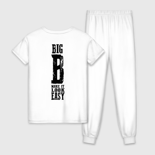 Женская пижама хлопок Big B - make it look easy, цвет белый - фото 2