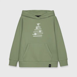 Детская толстовка хлопок Графичная новогодняя белая ёлка