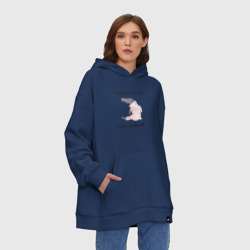 Худи SuperOversize хлопок Крокодил в костюме зайчика - кролика - фото 2