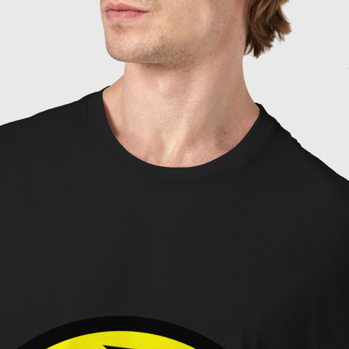 Мужская футболка хлопок Gold`s gym, цвет черный - фото 6