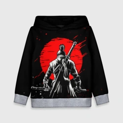 Детская толстовка 3D Самурай - красное солнце