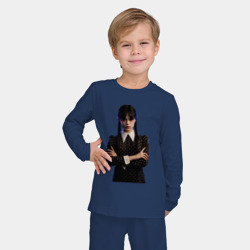 Детская пижама с лонгсливом хлопок Уэнсдей Аддамс Netflix - фото 2
