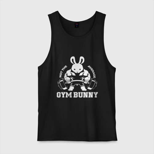 Мужская майка хлопок Gym bunny powerlifting, цвет черный