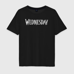 Мужская футболка хлопок Oversize Wednesday logo