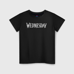 Детская футболка хлопок Wednesday logo