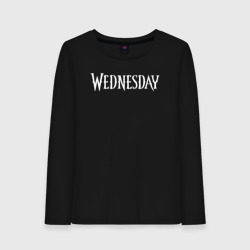 Женский лонгслив хлопок Wednesday logo