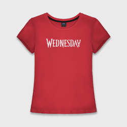 Женская футболка хлопок Slim Wednesday logo