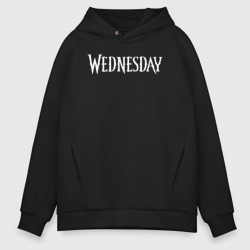 Мужское худи Oversize хлопок Wednesday logo