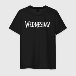 Мужская футболка хлопок Wednesday logo