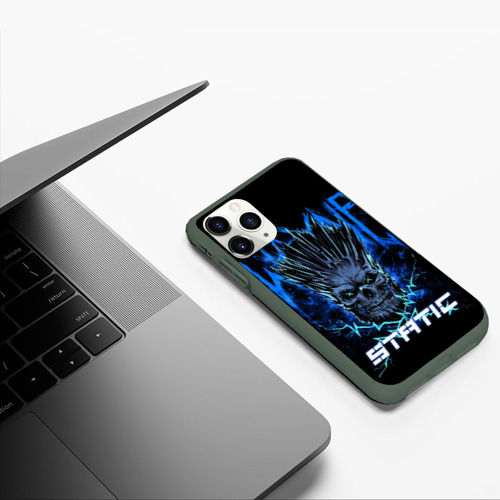 Чехол для iPhone 11 Pro матовый с принтом X Static - Wayne Static skull, фото #5