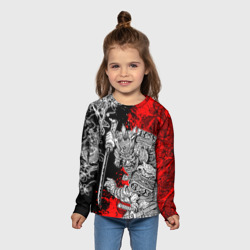 Детский лонгслив 3D Самурай и драконы - фото 2