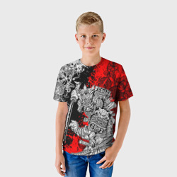 Детская футболка 3D Самурай и драконы - фото 2