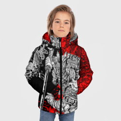 Зимняя куртка для мальчиков 3D Самурай и драконы - фото 2