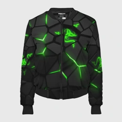 Женский бомбер 3D Razer green neon