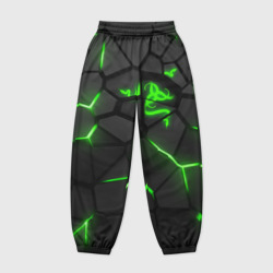 Женские джоггеры оверсайз 3D Razer green neon