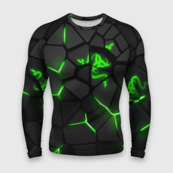 Мужской рашгард 3D Razer green neon