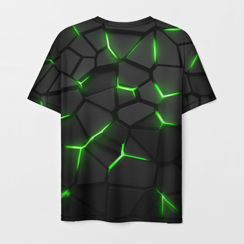 Мужская футболка 3D Razer green neon, цвет 3D печать - фото 2