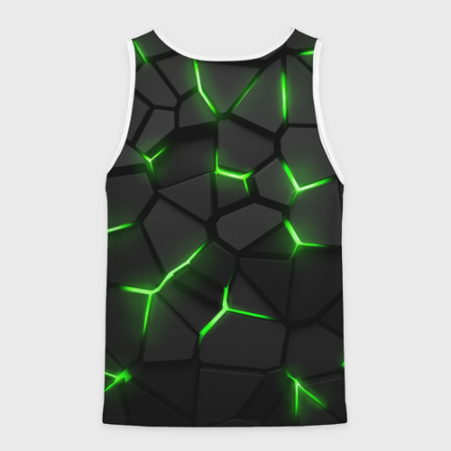 Мужская майка 3D Razer green neon, цвет 3D печать - фото 2