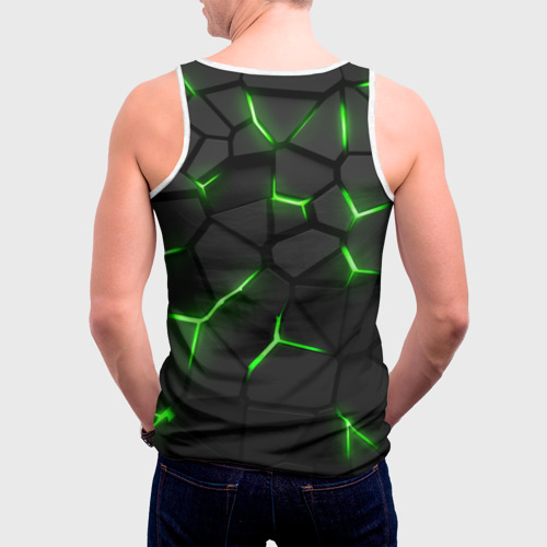 Мужская майка 3D Razer green neon, цвет 3D печать - фото 4