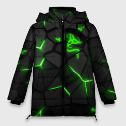 Женская зимняя куртка Oversize Razer green neon