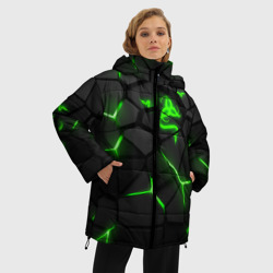 Женская зимняя куртка Oversize Razer green neon - фото 2