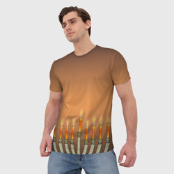 Мужская футболка 3D Уютная Ханука и звезда Давида - фото 2