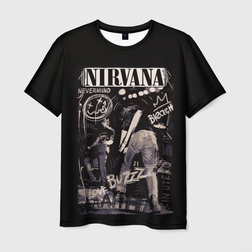 Мужская футболка с принтом Nirvana Bleach original, вид спереди №1