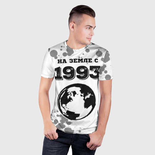 Мужская футболка 3D Slim На Земле с 1993: краска на светлом - фото 3