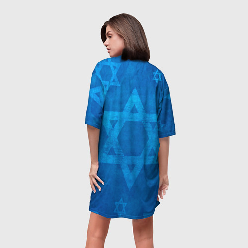 Платье-футболка 3D Звезды Давида, цвет 3D печать - фото 4