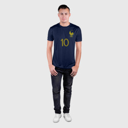 Мужская футболка 3D Slim Мбаппе ЧМ 2022 сборная Франции - фото 2