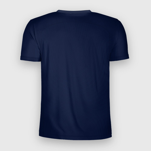 Мужская футболка 3D Slim с принтом Форма сборной Франции ЧМ 2022, вид сзади #1