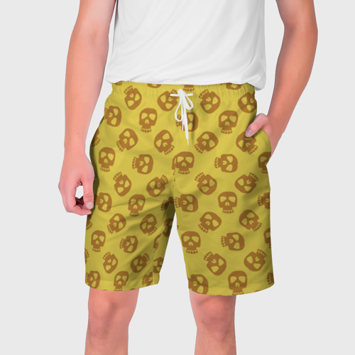 Мужские шорты 3D с принтом Черепа квадратные, вид спереди #2