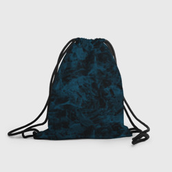 Рюкзак-мешок 3D Синий и черный мраморный узор