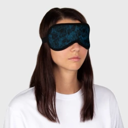 Маска для сна 3D Синий и черный мраморный узор - фото 2